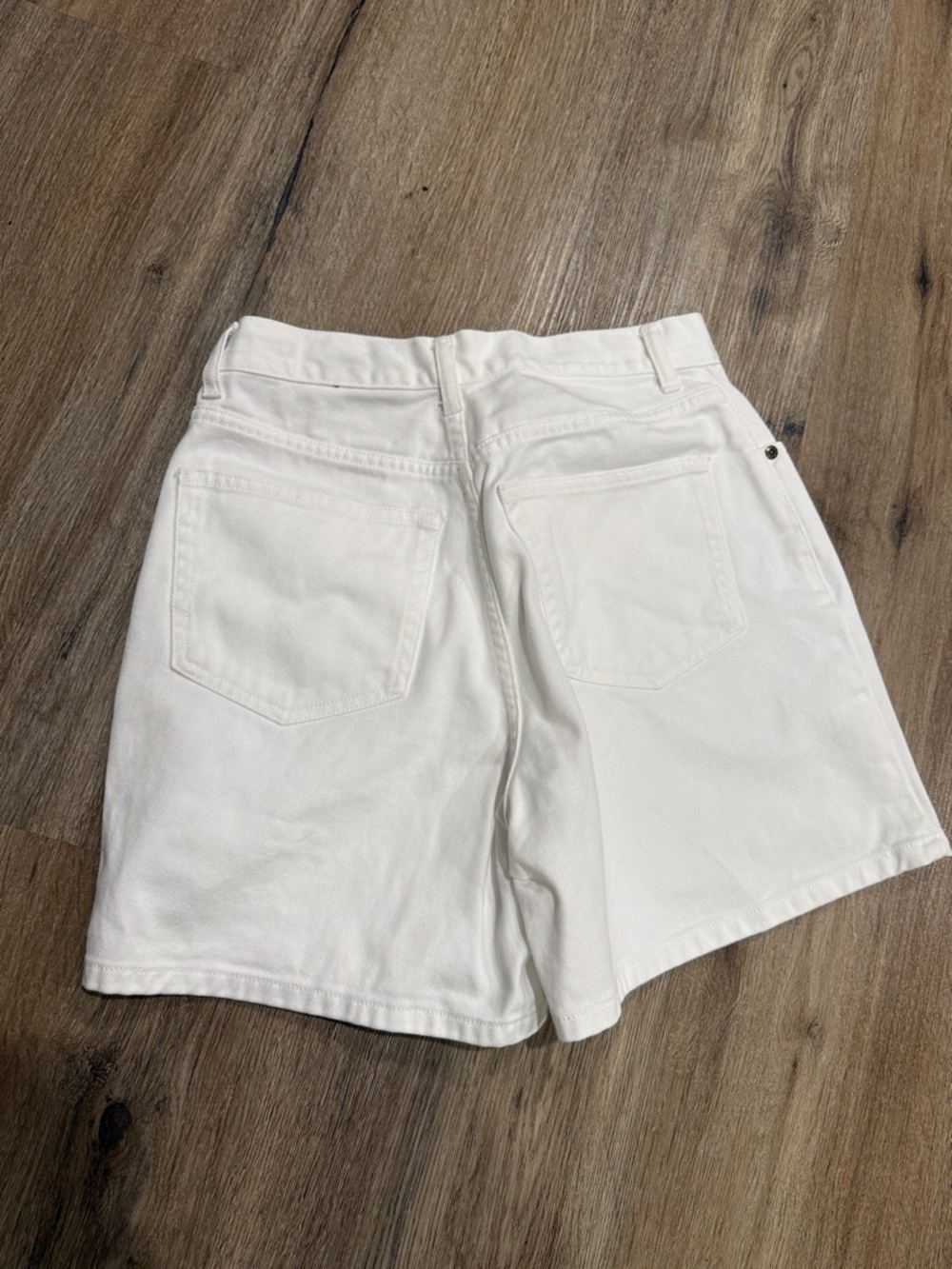Vintage Eddie Bauer White Rigid Cotton Denim Women's Shorts 8P high rise